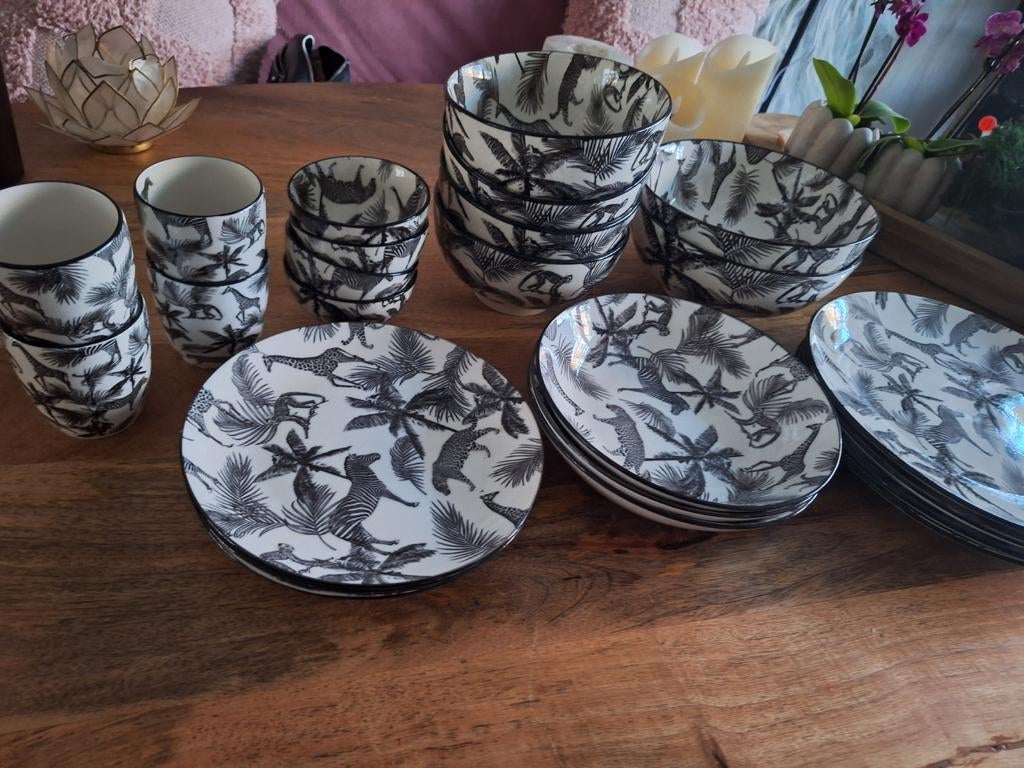 Dieren servies, Antiek en Kunst, Antiek | Servies compleet, Ophalen of Verzenden