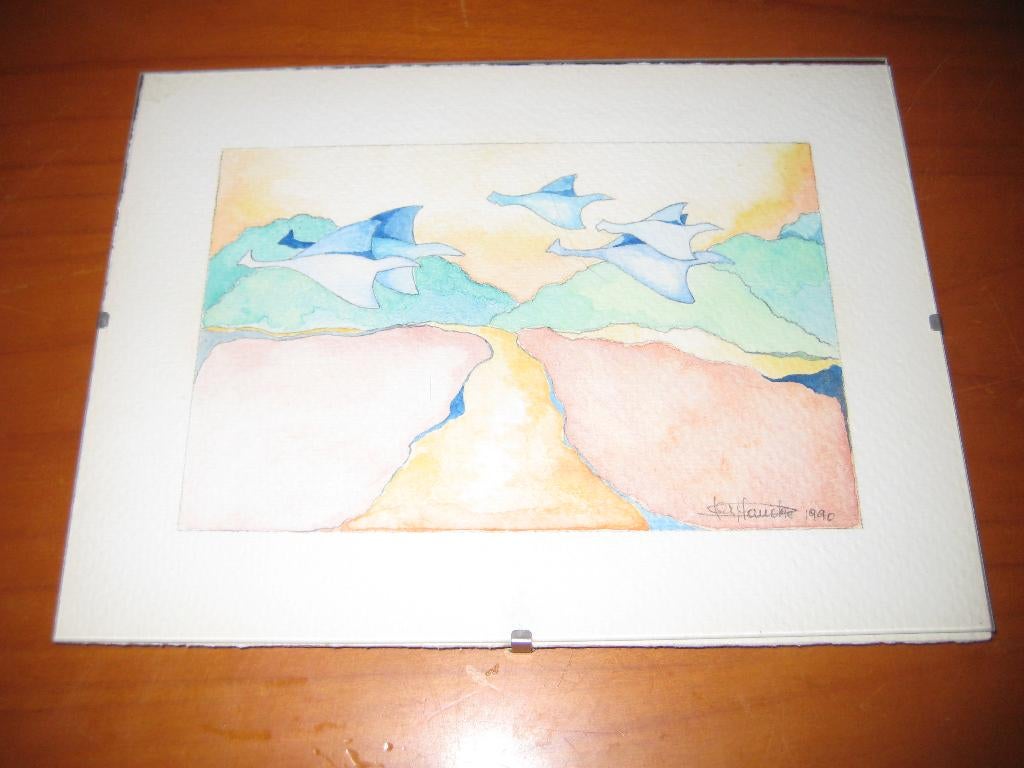 Bild van Haucke, 1990, in lijst, Ophalen of Verzenden