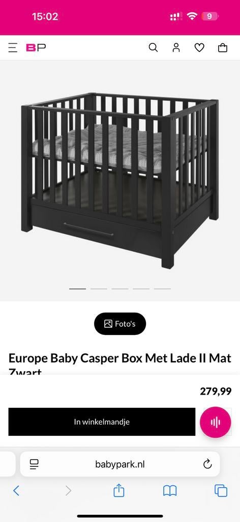 Box casper, Ophalen, Zo goed als nieuw, Lade