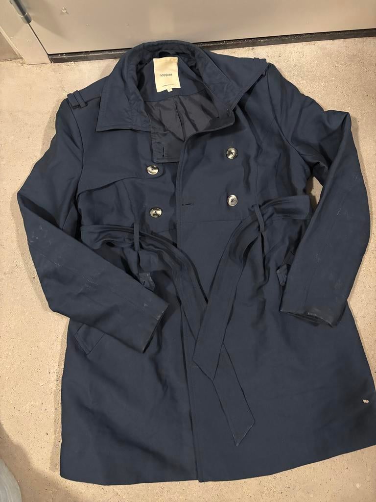 Noppies Zwangerschapsjas - Trenchcoat - Maat S, Ophalen of Verzenden, Gedragen, Maat 36 (S), Blauw