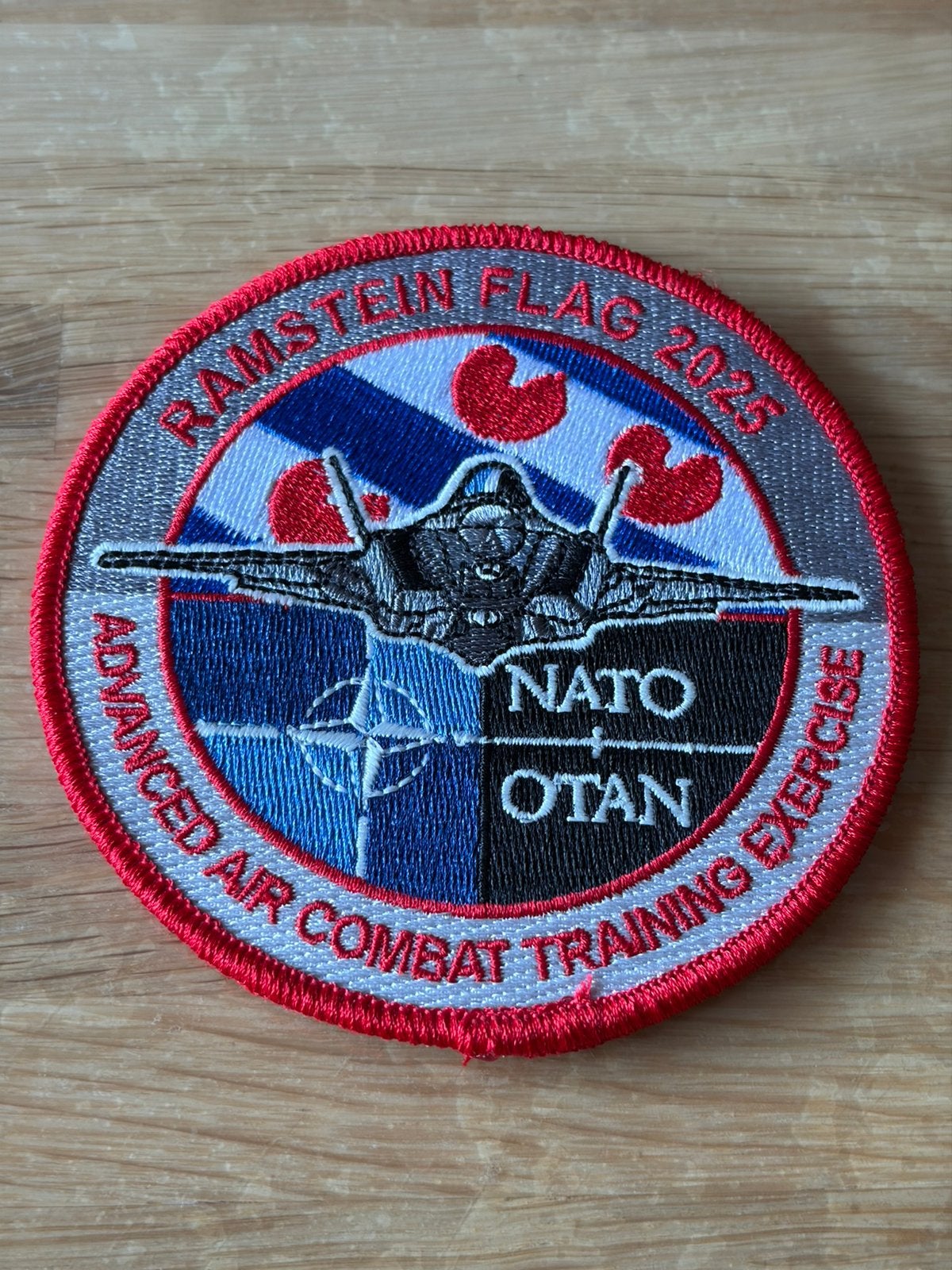 Ramstein flag 2025 patch 322 squadron, Ophalen of Verzenden, Zo goed als nieuw, Embleem, Speld of Insigne