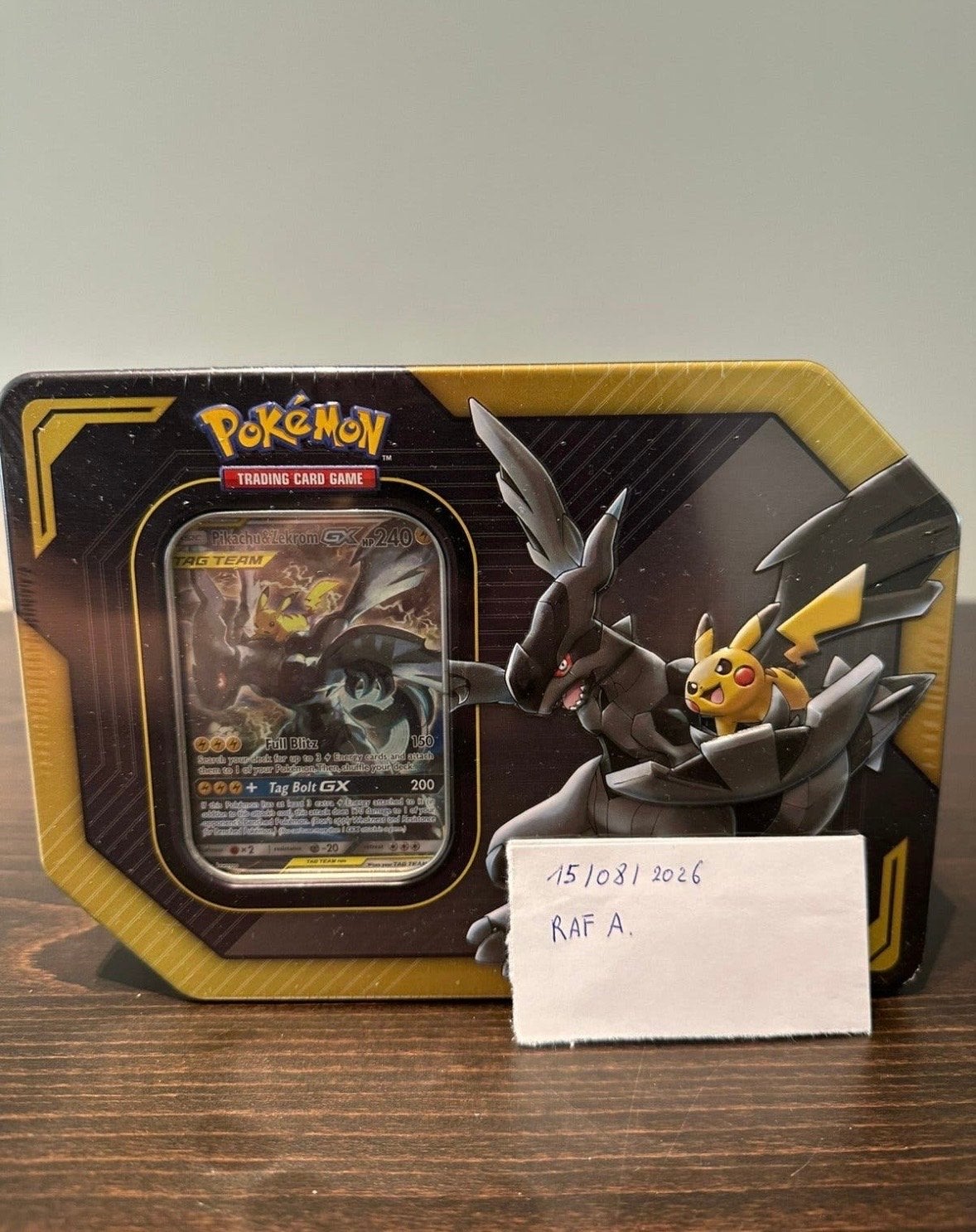 Pikachu & Zekrom GX Tag Team Tin Pokémon Kaarten, Hobby en Vrije tijd, Ophalen, Nieuw, Overige typen