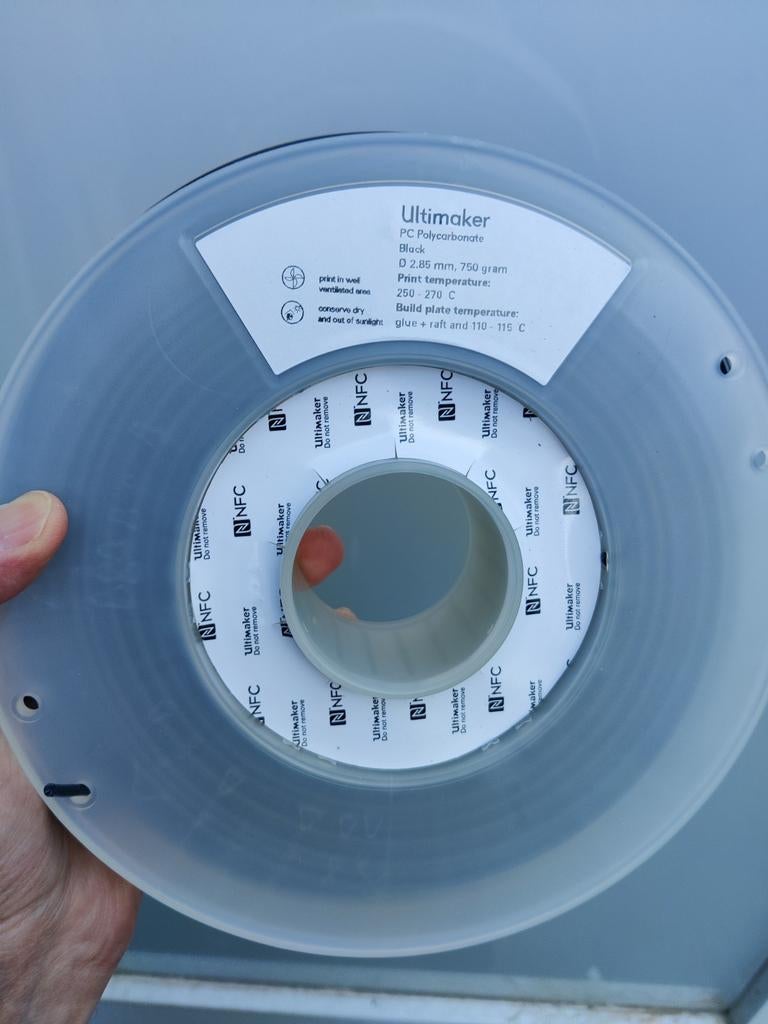 Ultimaker PC filament, Ophalen of Verzenden, Gebruikt