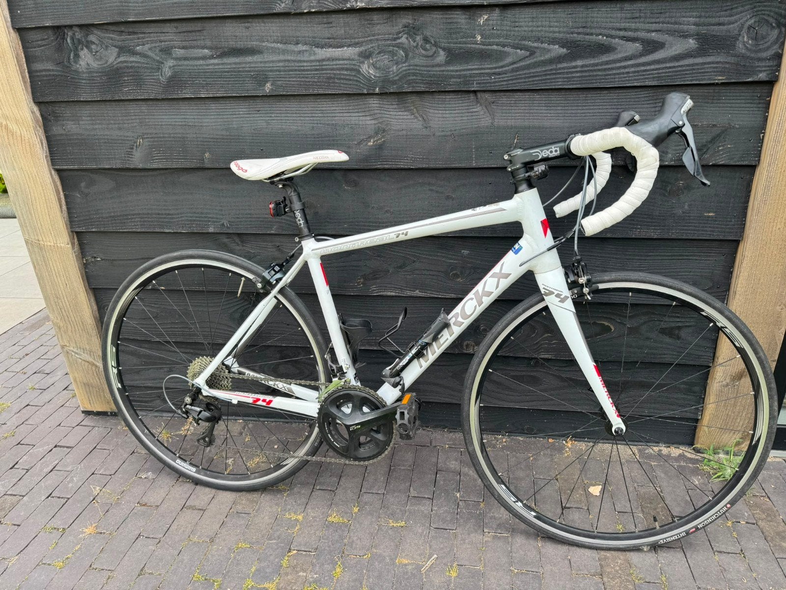 Merckx racefiets - wit, 28 inch, 105 groep, frame 48cm, Fietsen en Brommers, Fietsen | Racefietsen, 28 inch, Gebruikt, 10 tot 15 versnellingen
