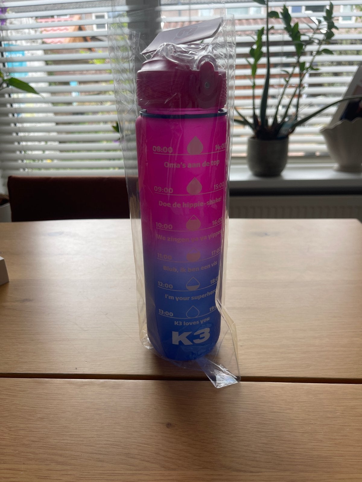K3 drinkfles met tijdsmarkeringen - Nieuw in verpakking, Verzenden, Nieuw