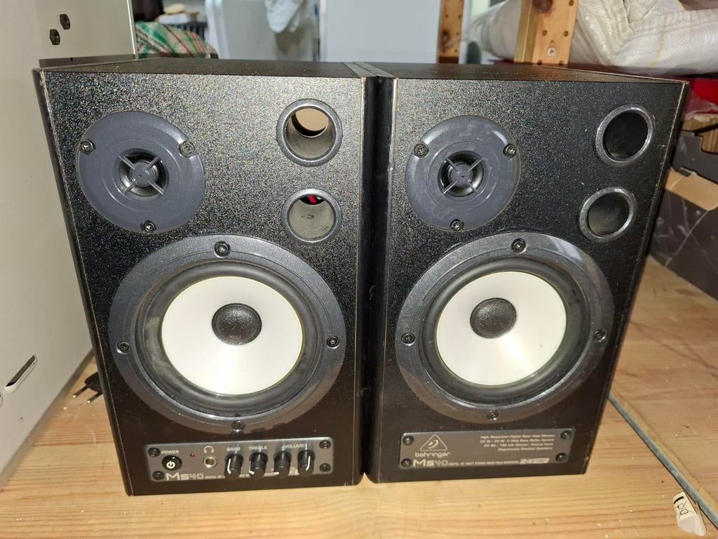 Behringer MS40 speakers met Innox monitor stands, Overige merken, Monitor, Behringer, Ophalen of Verzenden