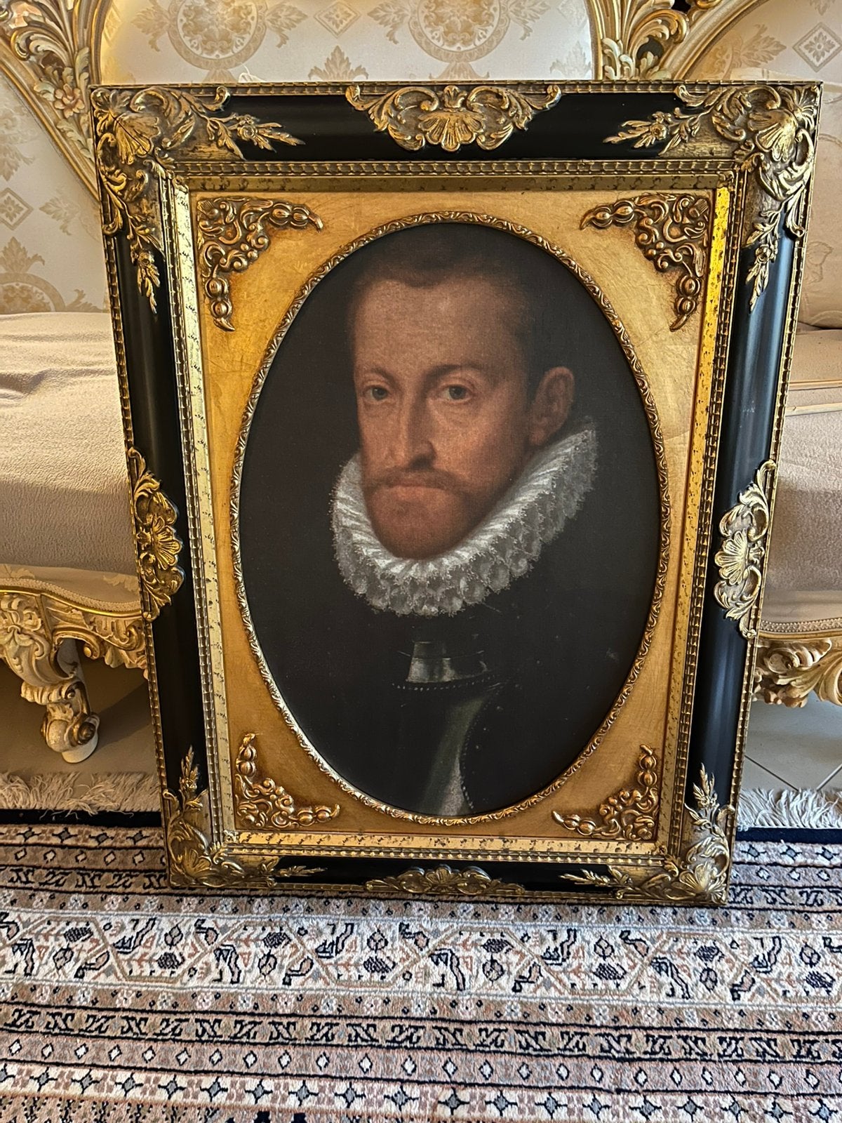 Prachtige groot houten barok empire lijst, Antiek en Kunst, Ophalen