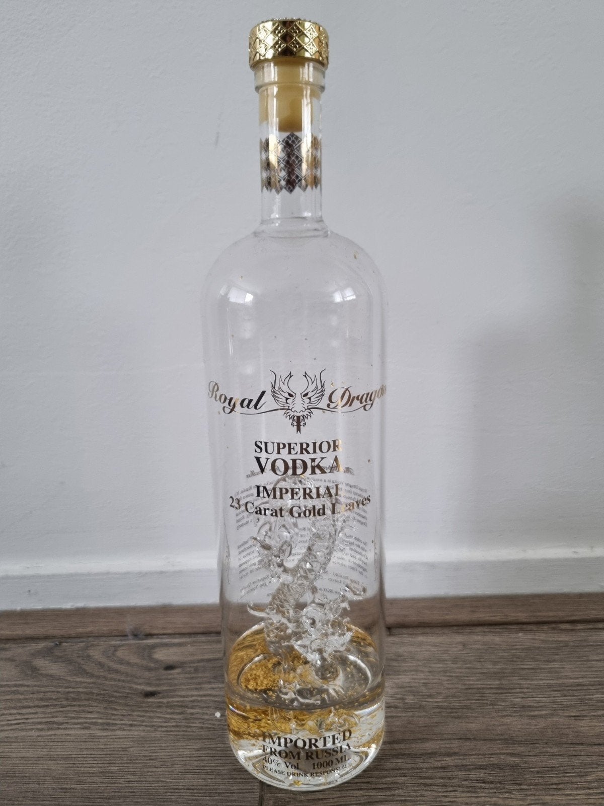 royal dragon vodka fles, Ophalen