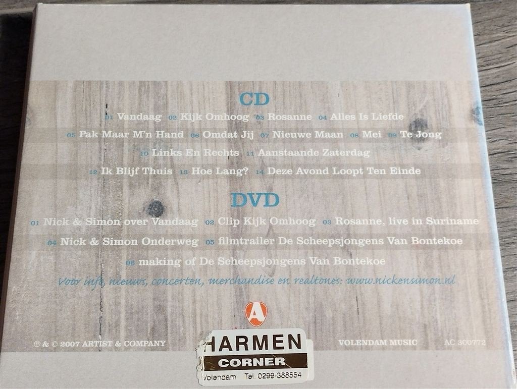 Nick & Simon - Vandaag [2 CD Digipack Gelimiteerde Oplage], Ophalen of Verzenden, Zo goed als nieuw, Levenslied of Smartlap