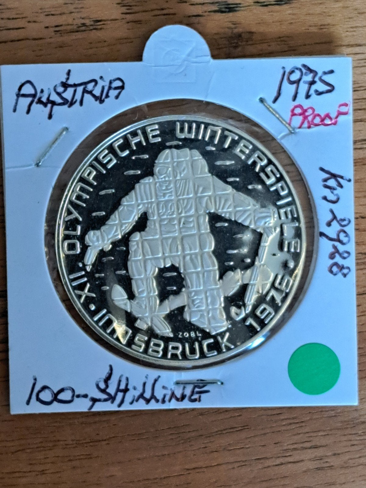 Oostenrijk 100 schilling 1975 proof, Ophalen of Verzenden, Oostenrijk, Losse munt, Zilver