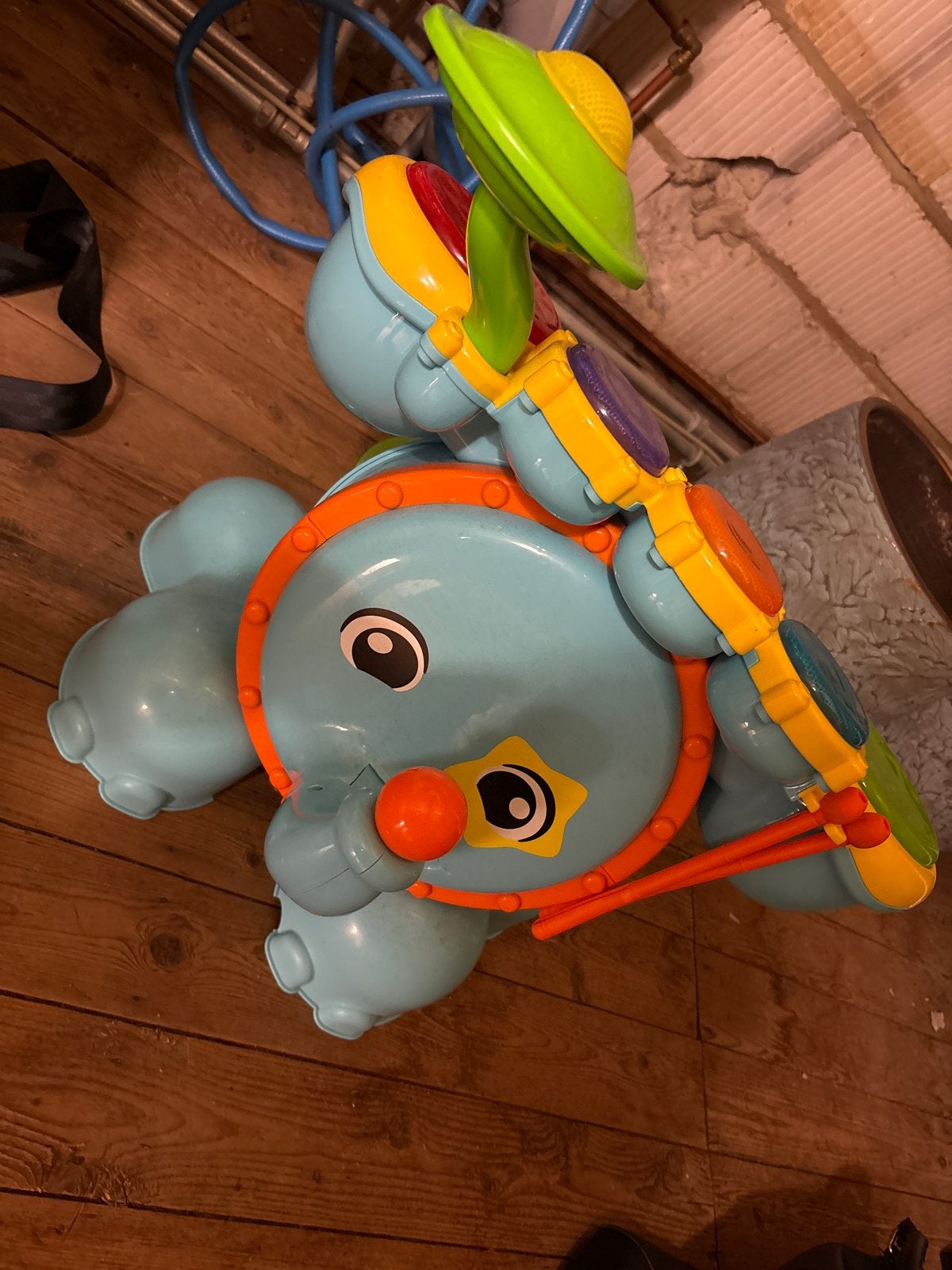 Vrolijke olifant drumstel met licht en geluid, Ophalen, Gebruikt, Overige typen, Met licht