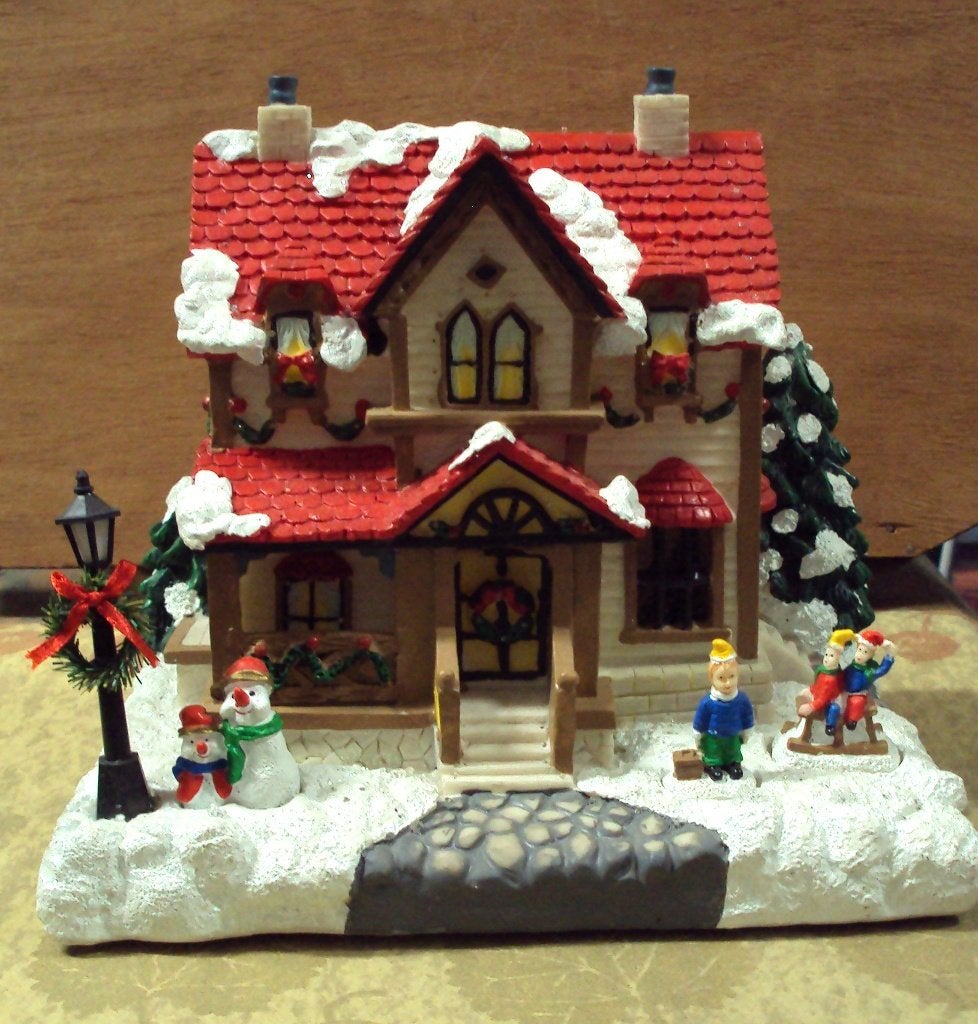 Kerst huisje met licht, Ophalen of Verzenden, Gebruikt