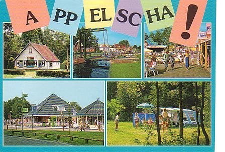 Ansichtkaart 	Appelscha	5-luik, Verzenden, 1980 tot heden, Gelopen, Friesland