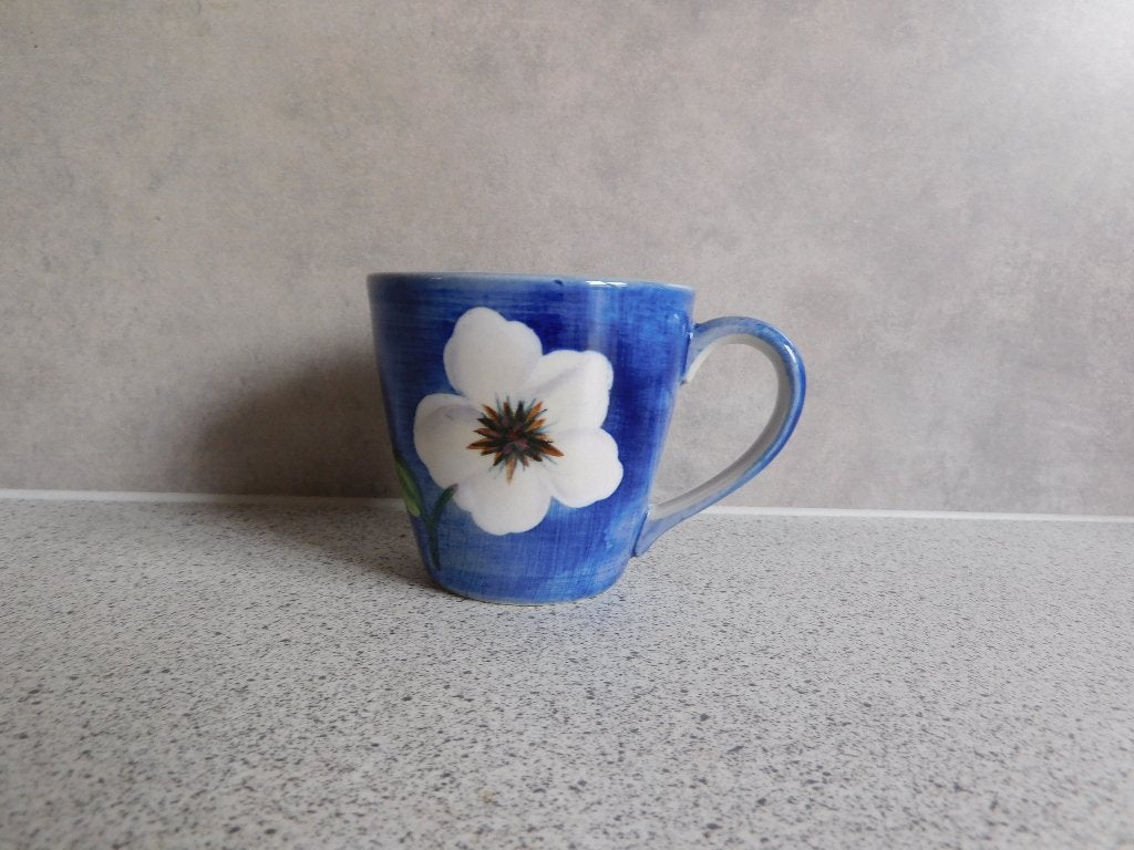 Kopje 130 ml. Viool Vic's Handpainted, Overige merken, Zo goed als nieuw, Overige stijlen, Porselein