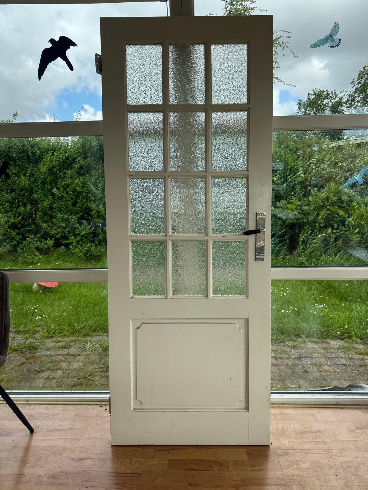 Binnendeur met glaspanelen, Doe-het-zelf en Verbouw, Deuren en Horren, Ophalen, Gebruikt, 80 tot 100 cm, Binnendeur
