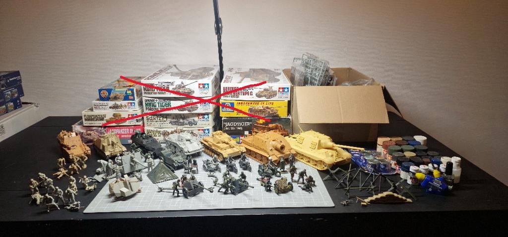 1/35 Duitse Verzameling (Tamiya, Italeri, Dragon, etc.), Ophalen of Verzenden, Zo goed als nieuw, 1:35 tot 1:50, Figuur of Figuren
