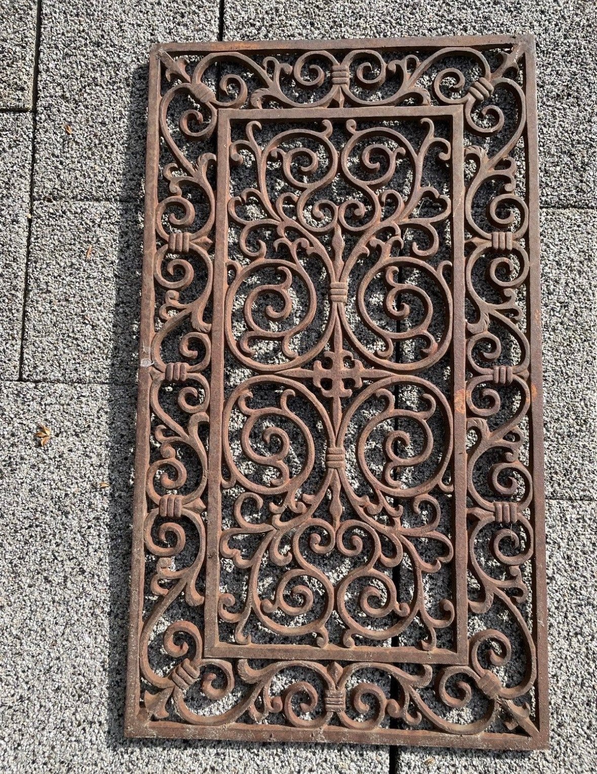 Decoratieve ijzeren deurmat, Ophalen, Gebruikt, Gietijzer, Buiten