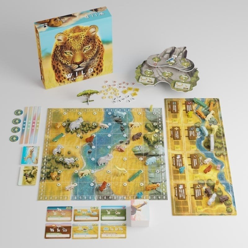 Wild Serengeti Bordspel - Strategisch Dierenspel, Hobby en Vrije tijd, Gezelschapsspellen | Bordspellen, Ophalen of Verzenden