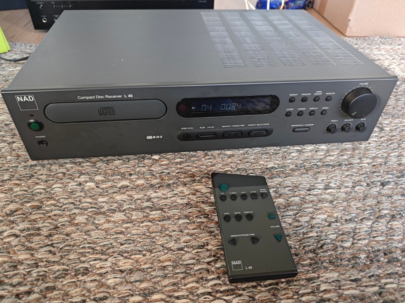 NAD L40 Compact Disc Receiver RDS - Hifi Versterker, Audio, Tv en Foto, Overige merken, Gebruikt, Ophalen of Verzenden, 60 tot 120 watt