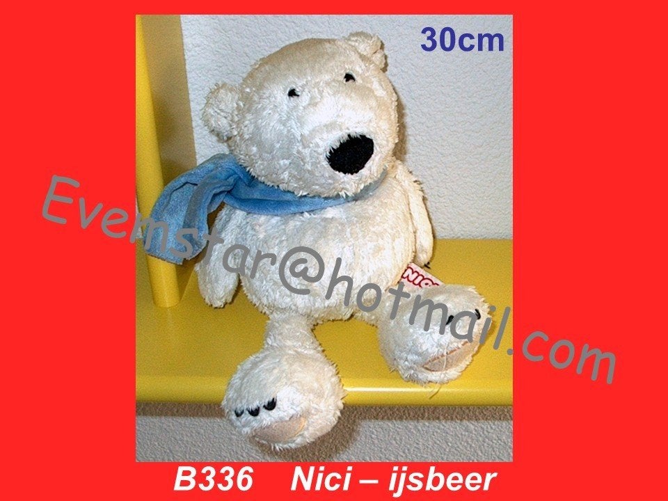B336 IJsbeer - Nici : ijsbeertje (30cm), Ophalen, Zo goed als nieuw, Beer, NICI