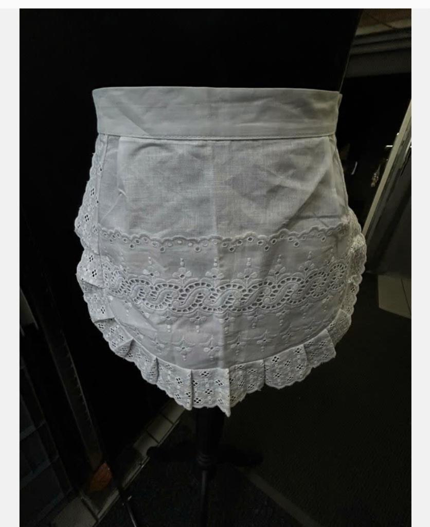 Antiek Frans broderie Dienst meisjes schort, Antiek en Kunst, Ophalen of Verzenden, Dames