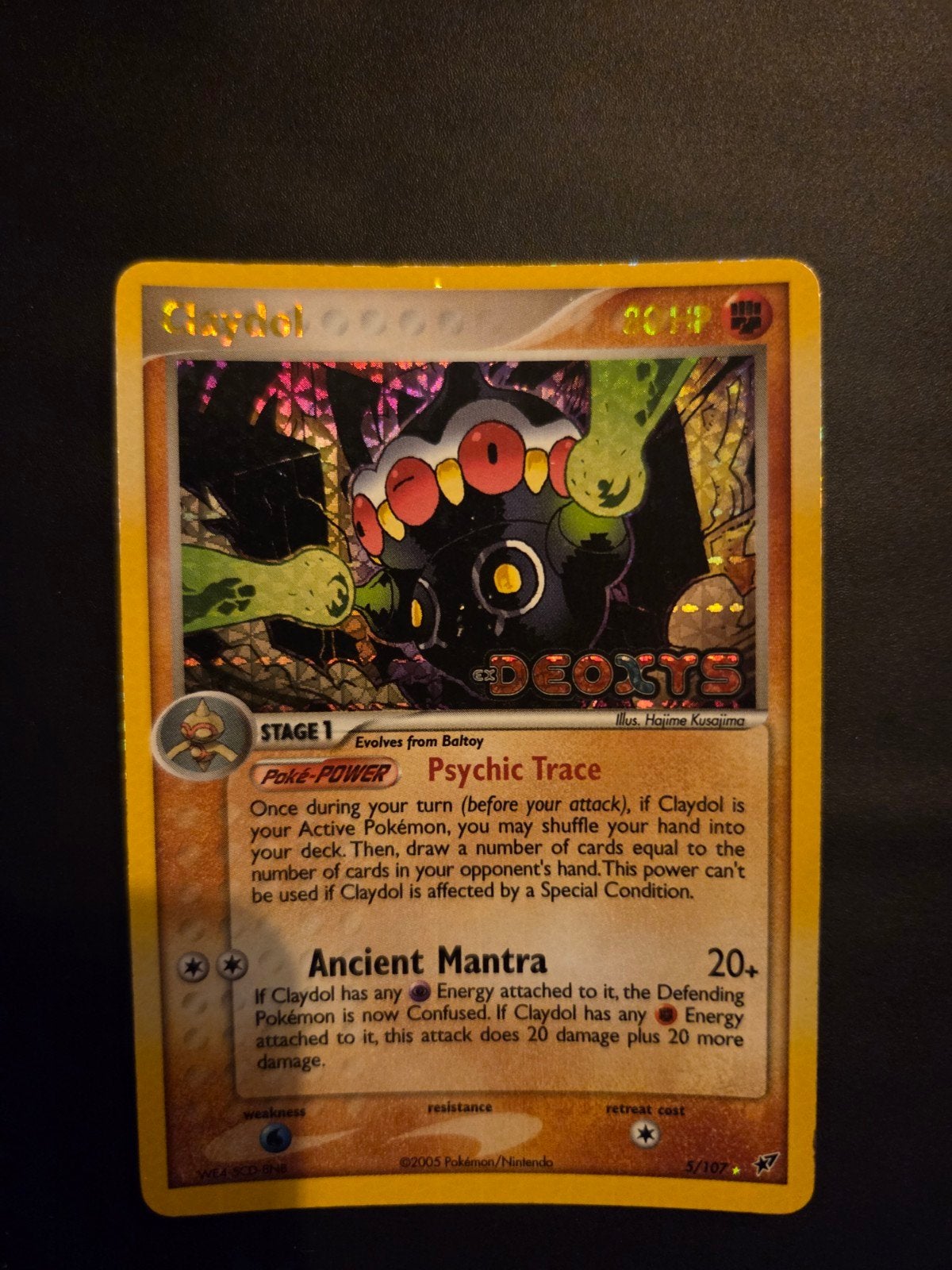 Claydol 5/107 EX Deoxys Pokémon Kaart, Ophalen of Verzenden, Gebruikt, Losse kaart