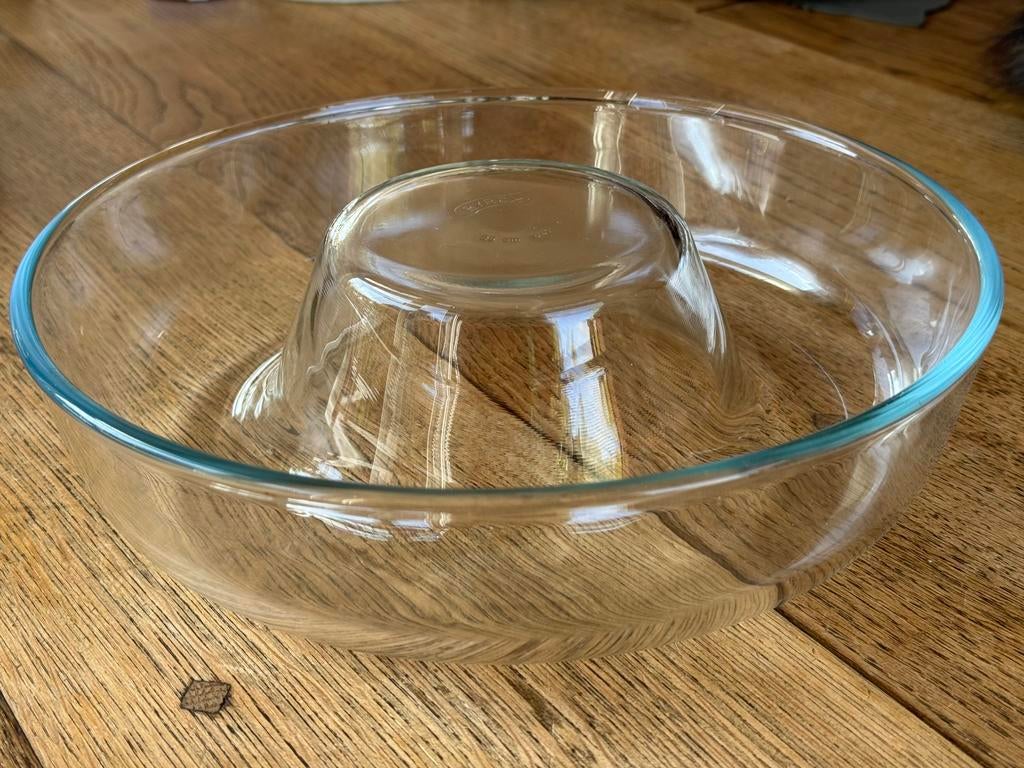 Vintage Pyrex glazen tulbandvorm - 25 cm, Ophalen of Verzenden, Zo goed als nieuw