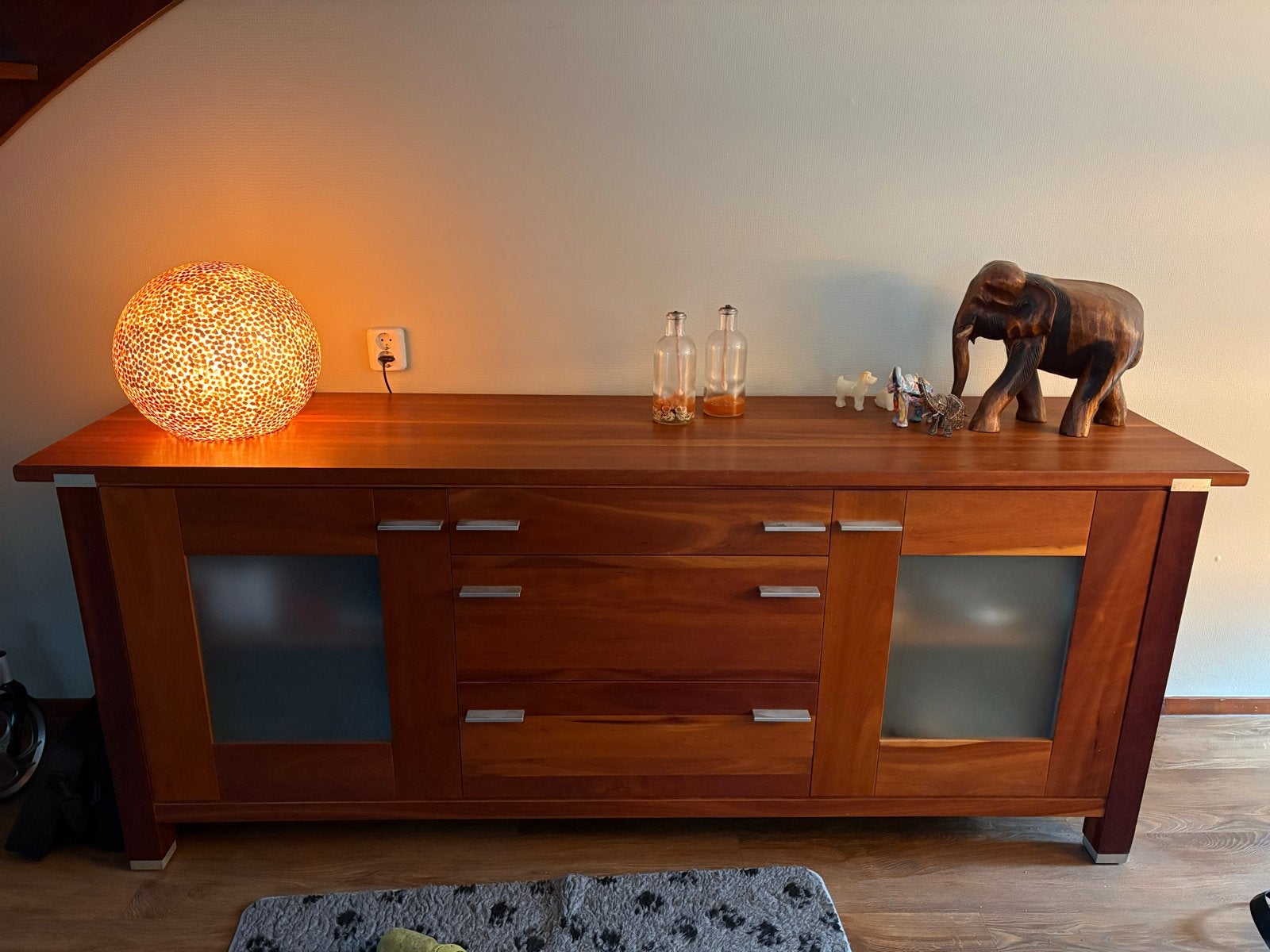 Kersenhouten Dressoir - 220x89x54 cm, Huis en Inrichting, Ophalen, Zo goed als nieuw, 200 cm of meer, 50 tot 75 cm