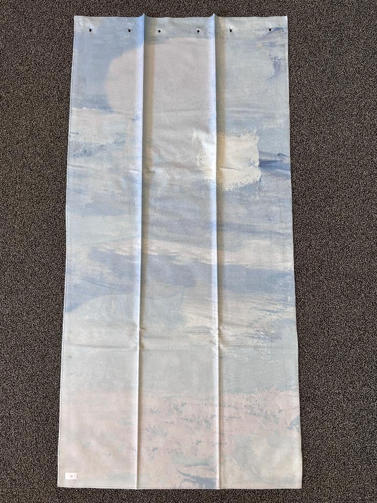 Lap stof Artelux Meer 56 x 110 cm gordijnstof verduisterend, Blauw, Ophalen of Verzenden, Zo goed als nieuw, 30 tot 120 cm