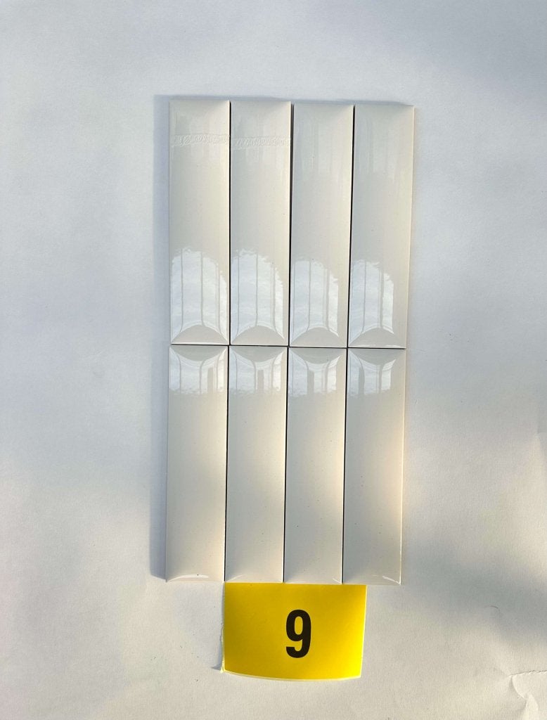 Witte, keramische tegels 6,25x25cm–  1,03m² – restpartij, Ophalen, Nieuw, Minder dan 20 cm, 20 tot 40 cm