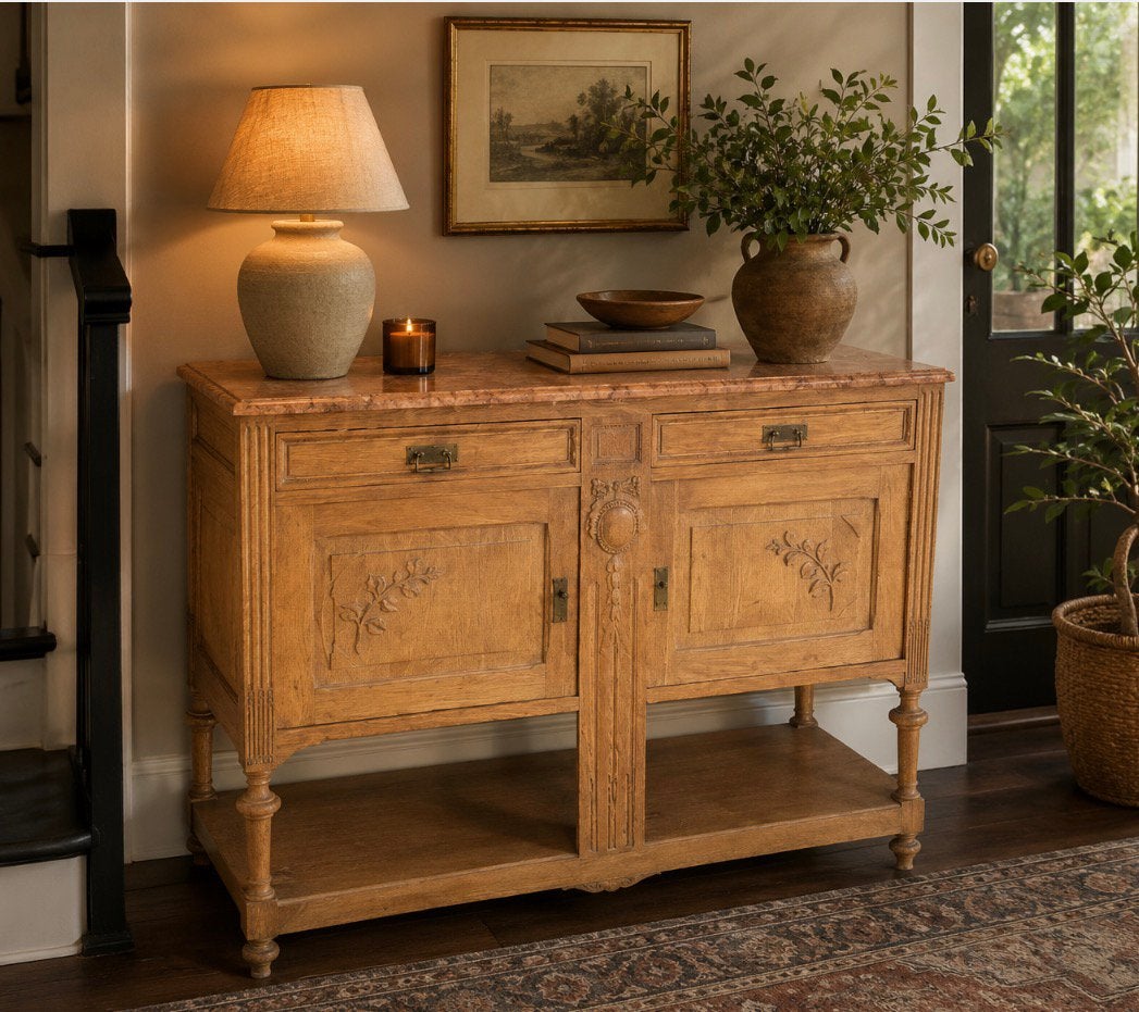 Uniek Antiek Dressoir | Marmeren Blad | Brocante, Antiek en Kunst, Ophalen