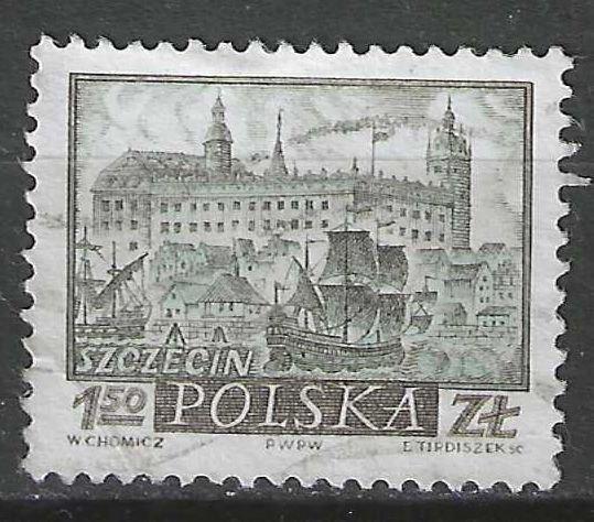 Polen 1960 - Yvert 1063 - Historische stad - Szczecin (ST), Verzenden, Polen, Gestempeld