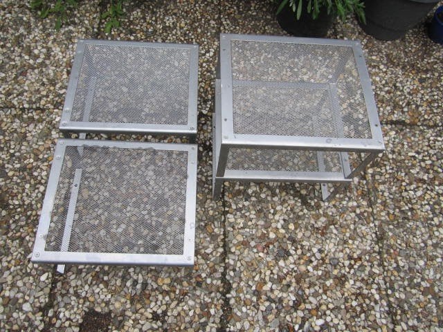 3 planten bijzettafels, binnen/buiten., Ophalen, Minder dan 45 cm, Minder dan 55 cm, Metaal of Aluminium