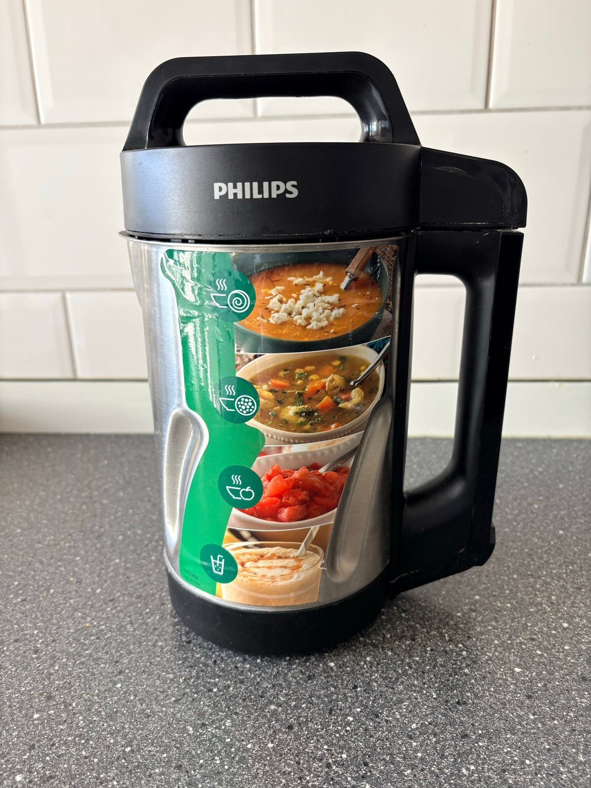 Philips Soepmaker HR2203/80 - Zelfgemaakte Soepen, Witgoed en Apparatuur, 1 tot 2 liter, Ophalen of Verzenden, Gebruikt, 1 snelheid