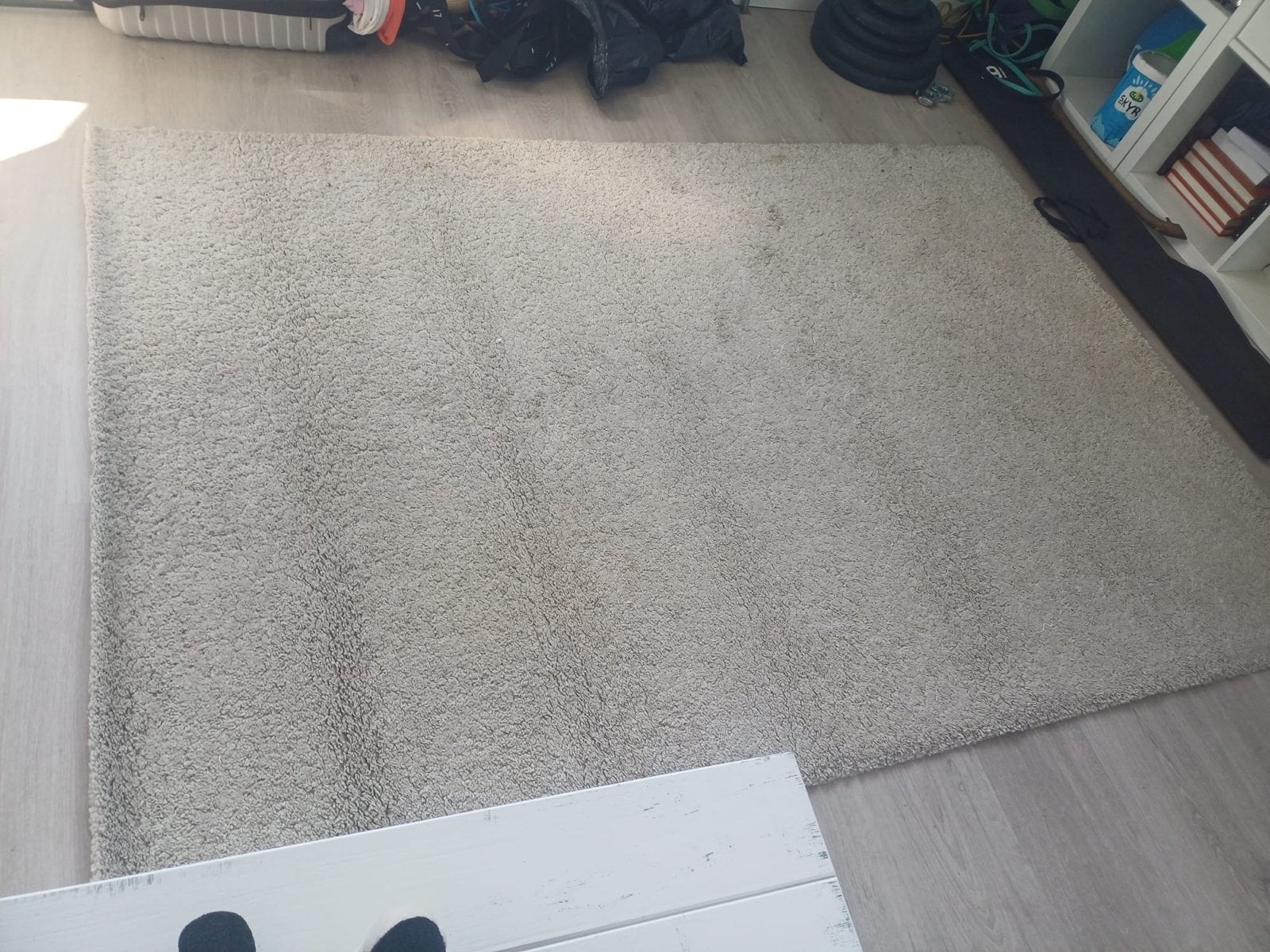 Ikea Adum crèmekleurig vloerkleed 133x195cm, Huis en Inrichting, Stoffering | Tapijten en Kleden, Ophalen, Gebruikt, 100 tot 150 cm
