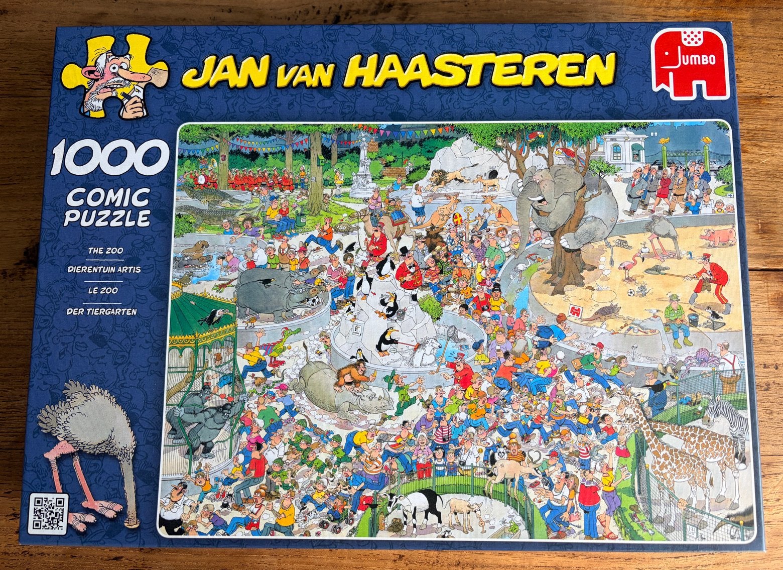 Jan van Haasteren Dierentuin 1000 stukjes legpuzzel, Ophalen of Verzenden, 500 t/m 1500 stukjes, Gebruikt, Legpuzzel