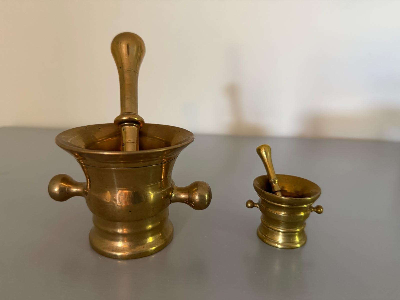 Twee prachtige bronzen vijzels, Ophalen of Verzenden
