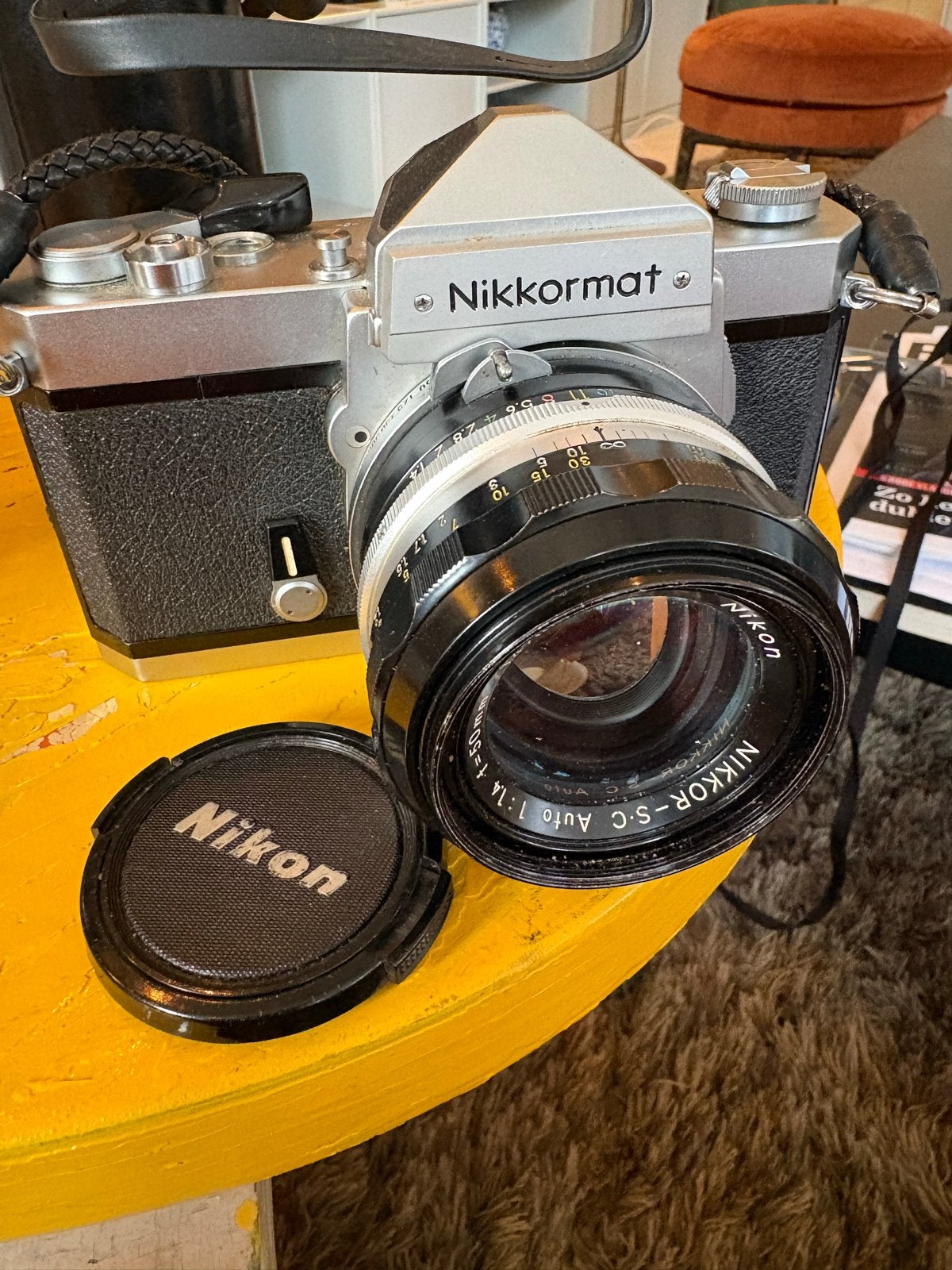 ≥ NIKON Nikkormat FT met Nikkor-S.C Auto 1:1.4 f=50mm lens