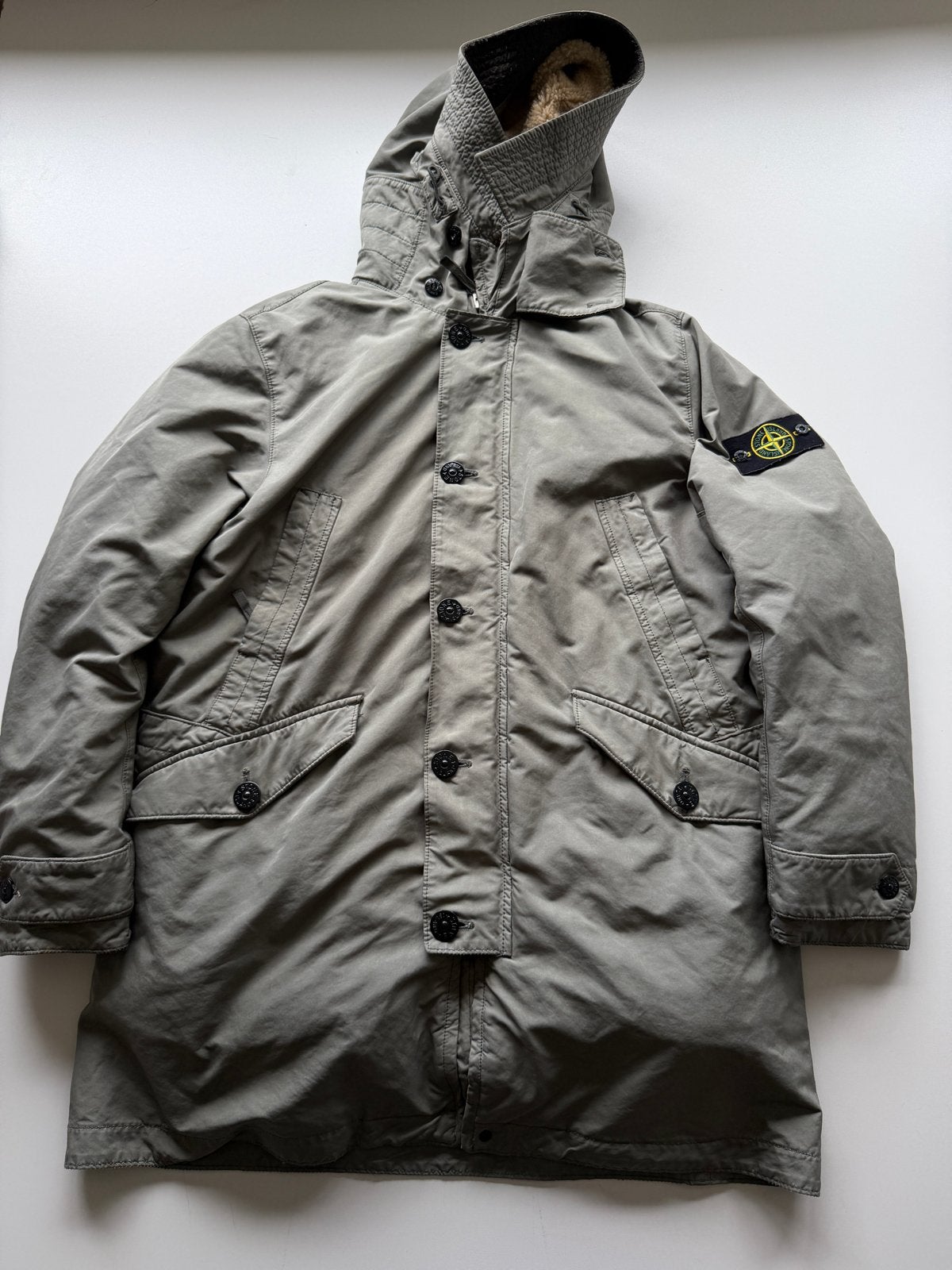 Stone Island David-TC Down Jacket - Maat L, Ophalen of Verzenden, Zo goed als nieuw, Maat 52/54 (L), Grijs