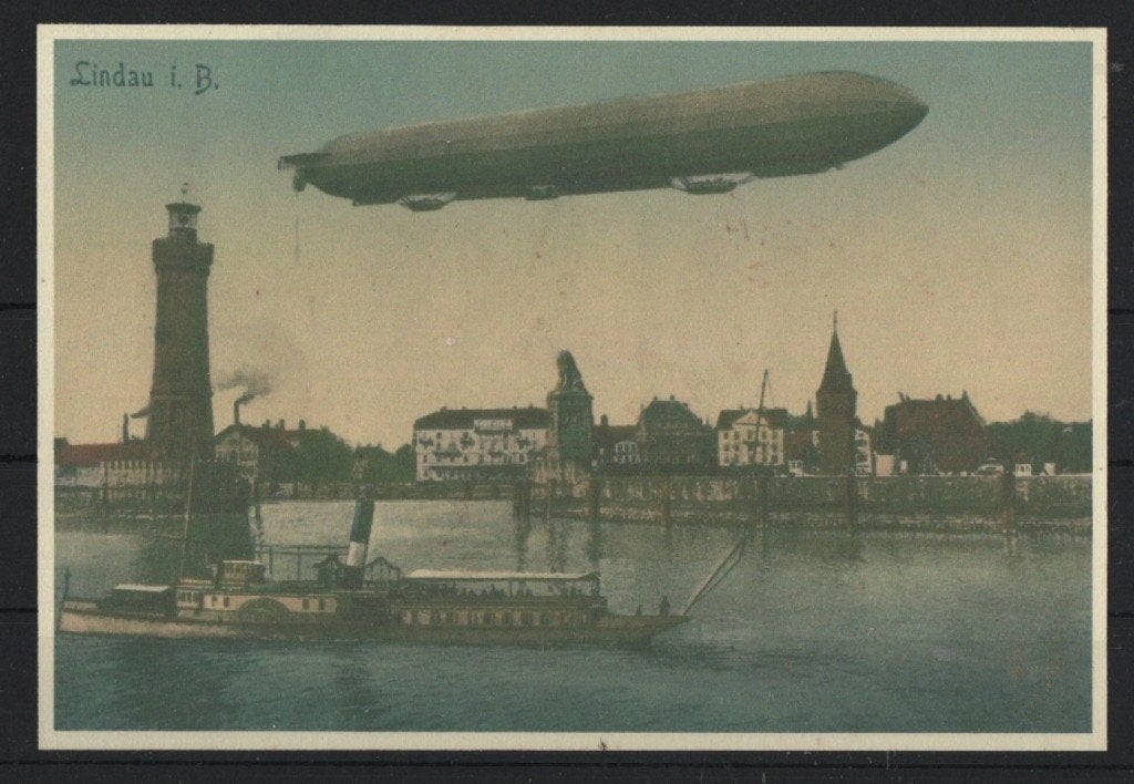 M1)postkaart ZEPPELIN privé-editie HONGARIJE, Verzenden, Gestempeld