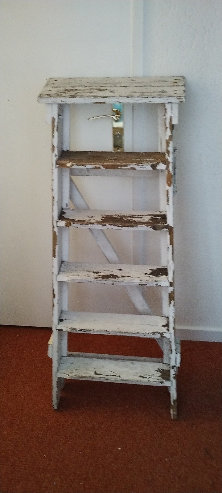 Decoratieve houten ladder/rek met verweerde look, Ophalen, Gebruikt