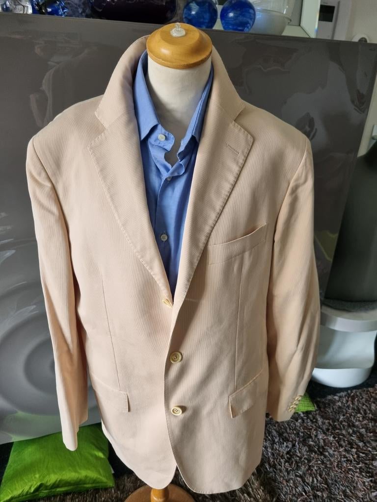 Pal Zileri katoenen kostuum, mt 54, beige, uitmuntende staat, Kleding | Heren, Maat 52/54 (L), Pal Zileri, Beige, Ophalen of Verzenden