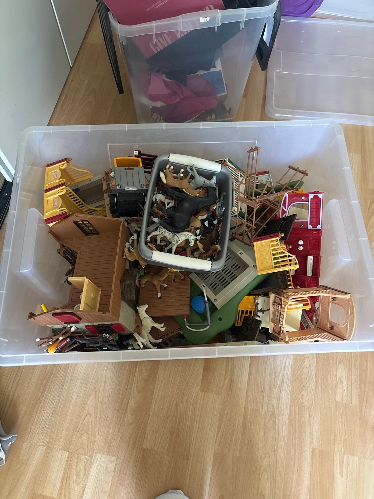 Grote doos vol playmobile paarden en accessoires, Ophalen, Gebruikt, Jongen of Meisje