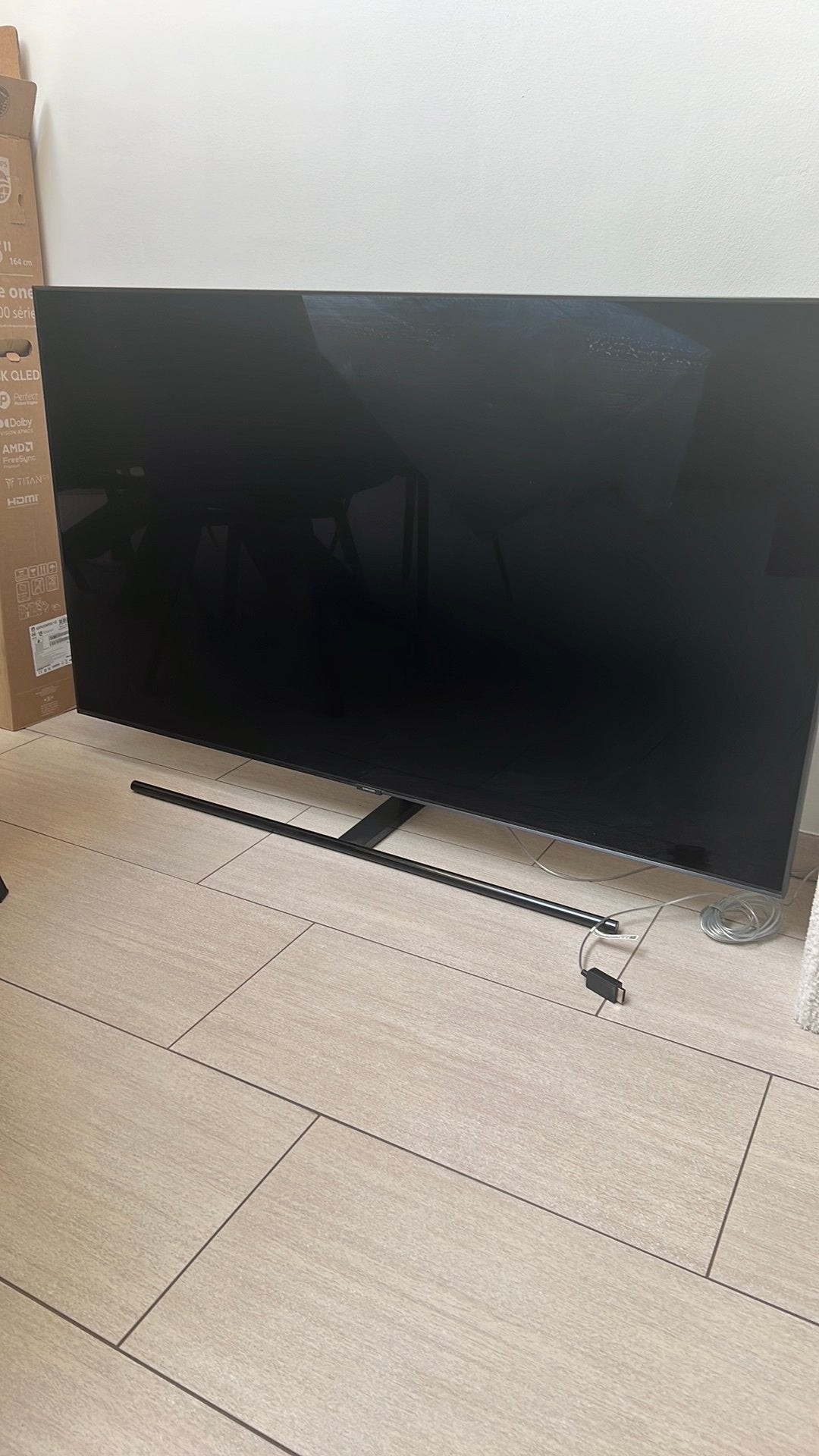 Samsung QLED 55inch QE55Q9NFAL met storing, Ophalen of Verzenden, Zo goed als nieuw, 100 Hz, Samsung