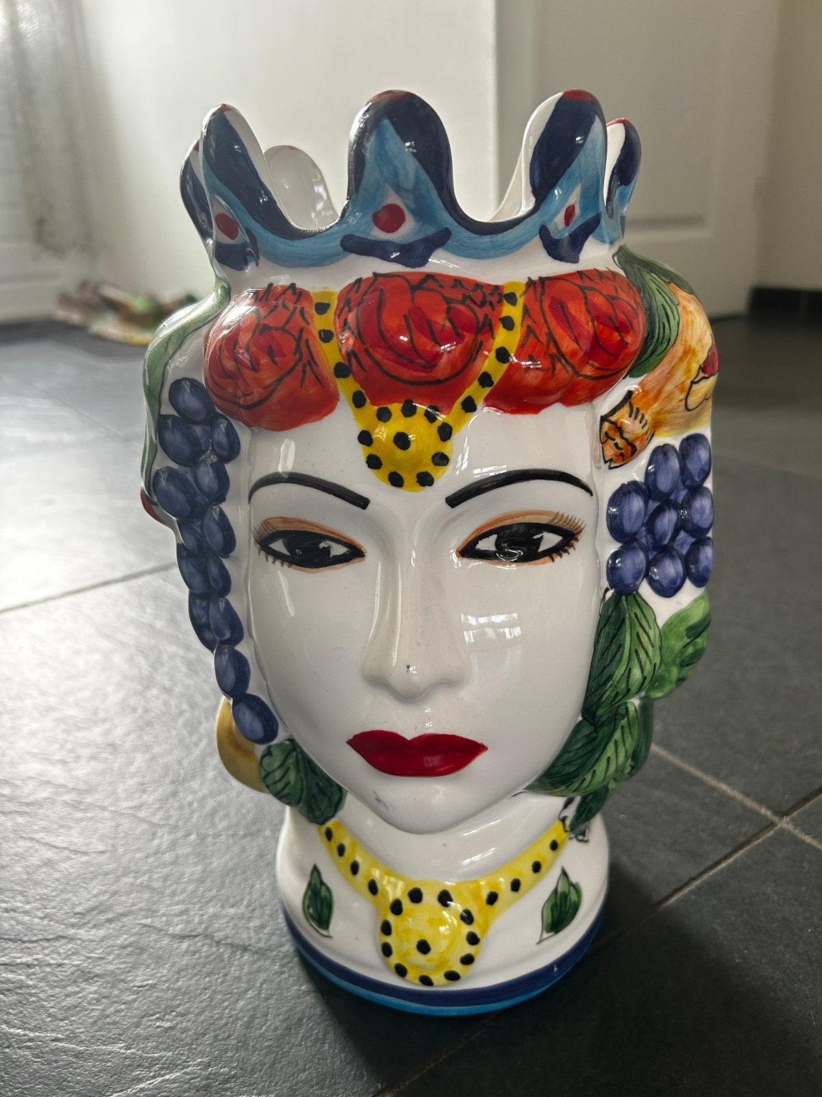 Siciliaans hoofd, Meerkleurig, 30 cm, Ophalen of Verzenden, Zo goed als nieuw