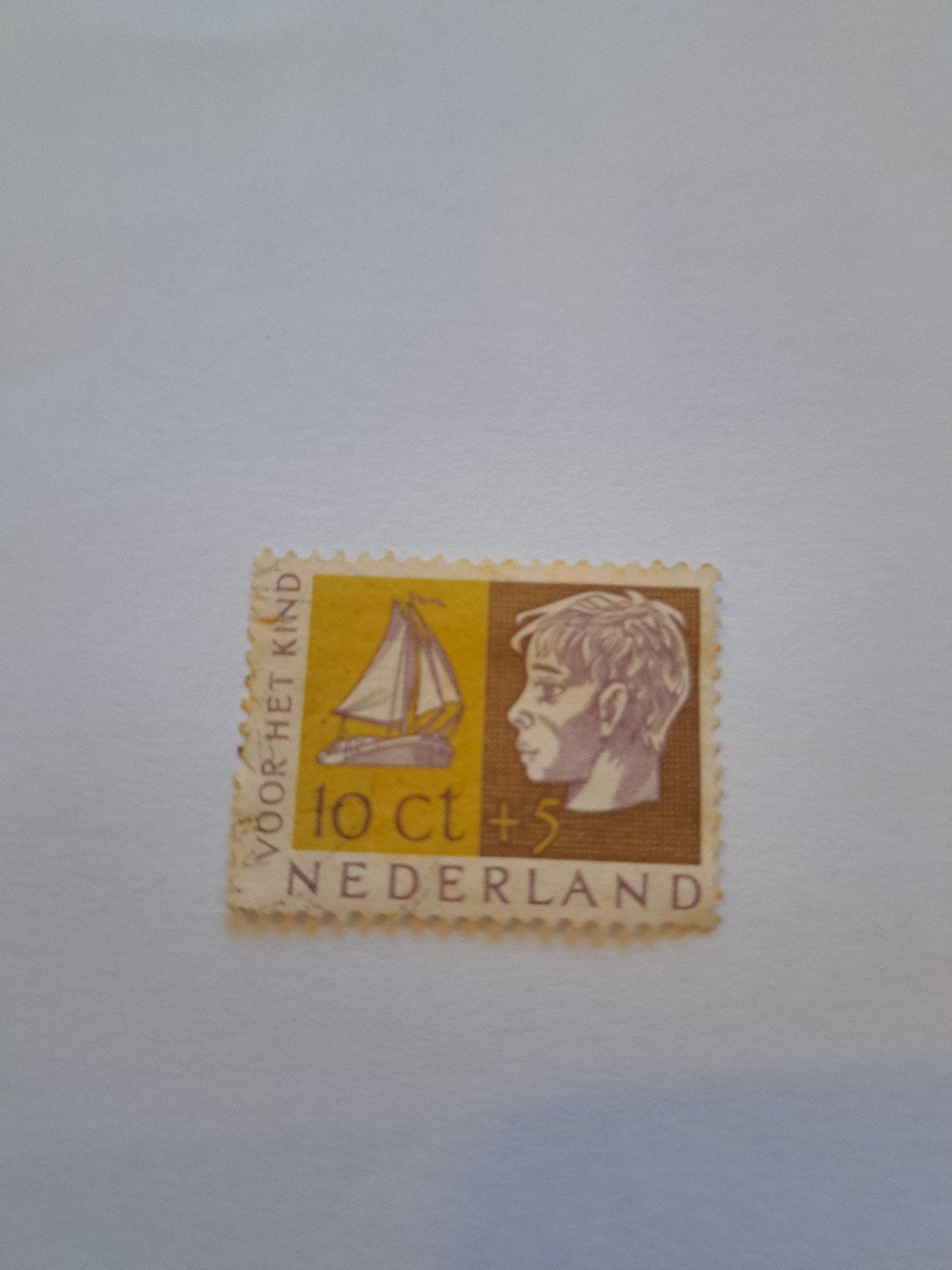 Nederland 'Voor het Kind' postzegel 10 ct + 5, Postzegels en Munten, Ophalen of Verzenden, Na 1940, Gestempeld