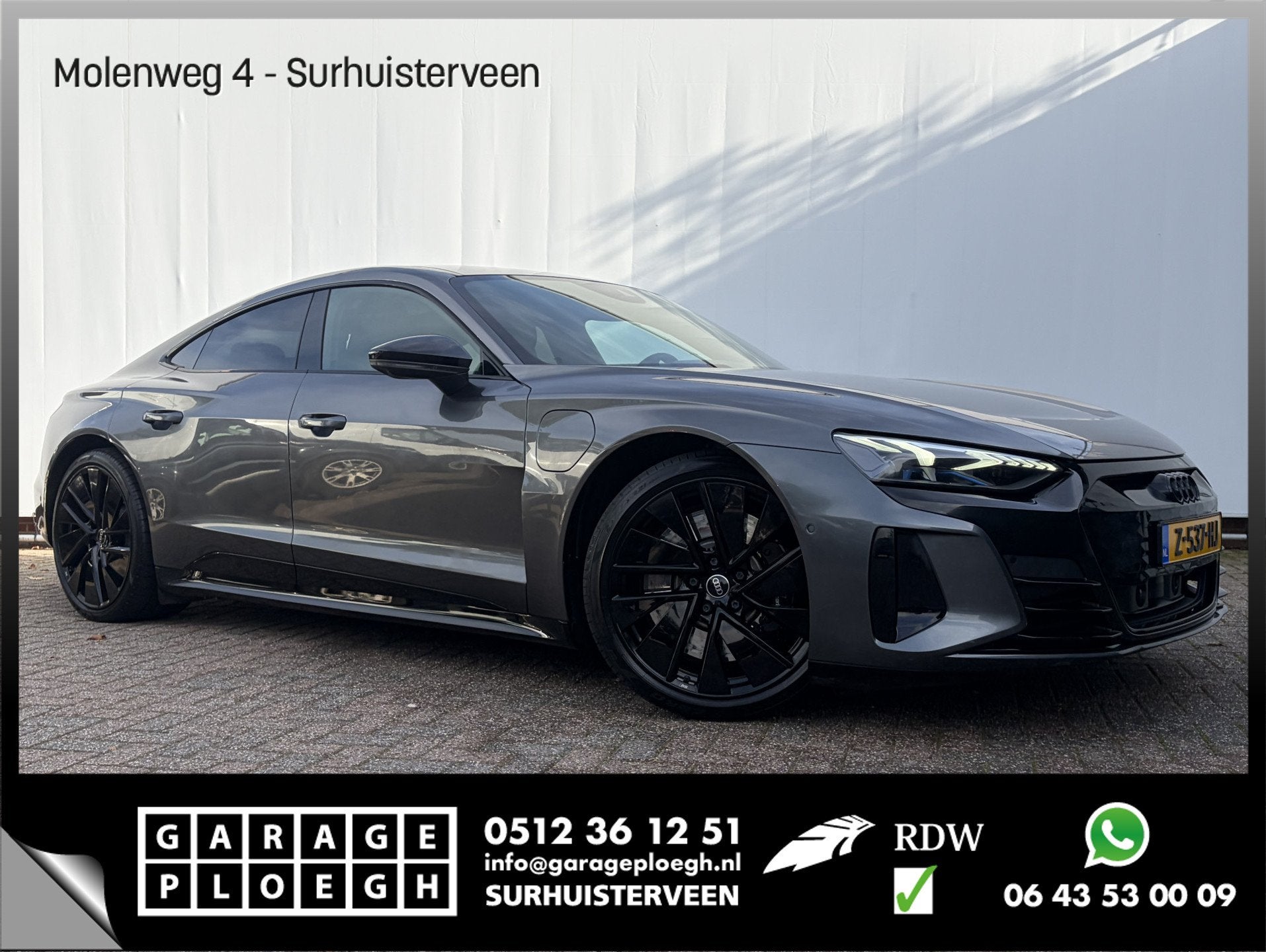 Audi e-tron GT RS 93 kWh 600pk Pano HUD 360° Adapt.Cruise C, Auto's, Gebruikt, Verwarmde buitenspiegels, 600 pk, Vierwielaandrijving