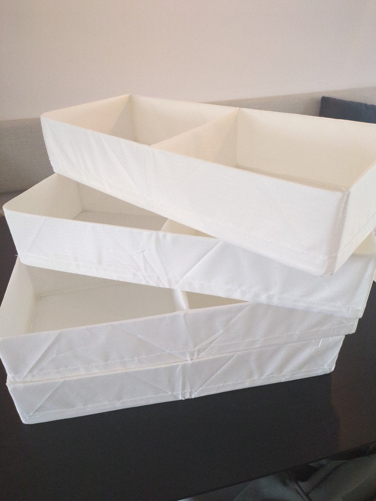 4x IKEA Opberger SKUBB wit - Ideaal voor lades en kasten, Ophalen, Gebruikt, Modern, Wit
