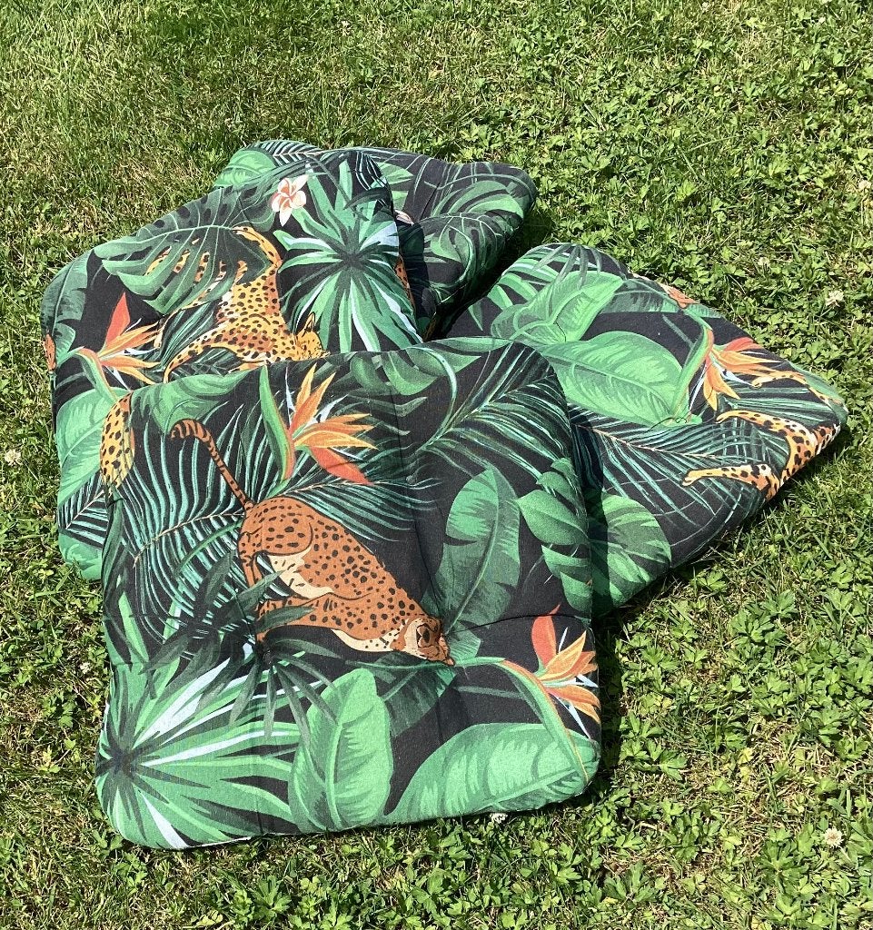 Kussentjes, jungle look, 4 stuks, Ophalen, Overige kleuren, Zo goed als nieuw, Eén