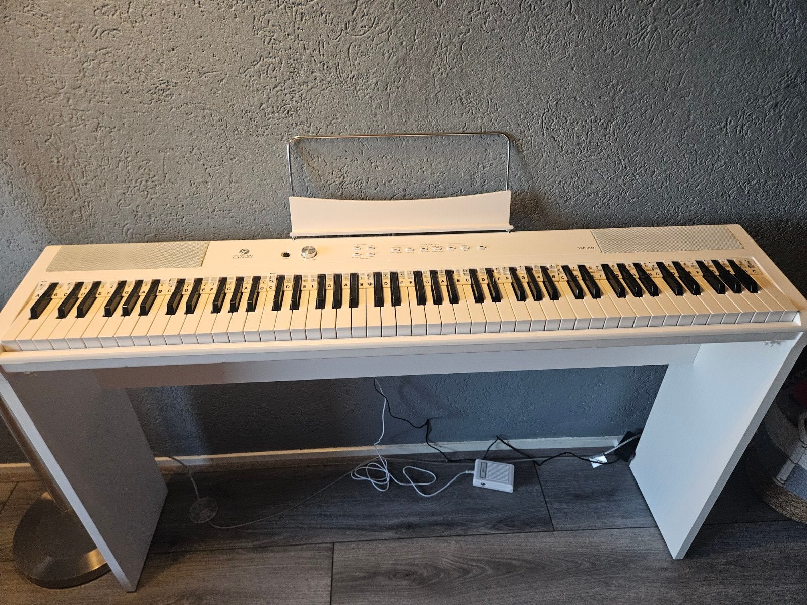 Fazley FSP-200-W Digitale Piano Wit + Onderstel, Muziek en Instrumenten, Piano's, Ophalen, Wit, Digitaal, Zo goed als nieuw